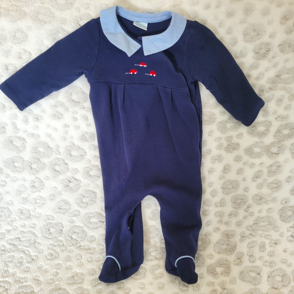 Navy Blue Edgehill Collection Boys Romper 6mo